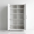 2-türiger Kleiderschrank Weiß 80 x 40 x 180 cm aus melaminharzbeschichteter Spanplatte rechteckig