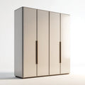 Kleiderschrank mit 4 Drehtüren Beige Grau 200 x 60 x 220 cm aus melaminharzbeschichteter Spanplatte