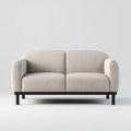 2-Sitzer Sofa Beige 150 x 82 x 78 cm Polyester Rechteckig