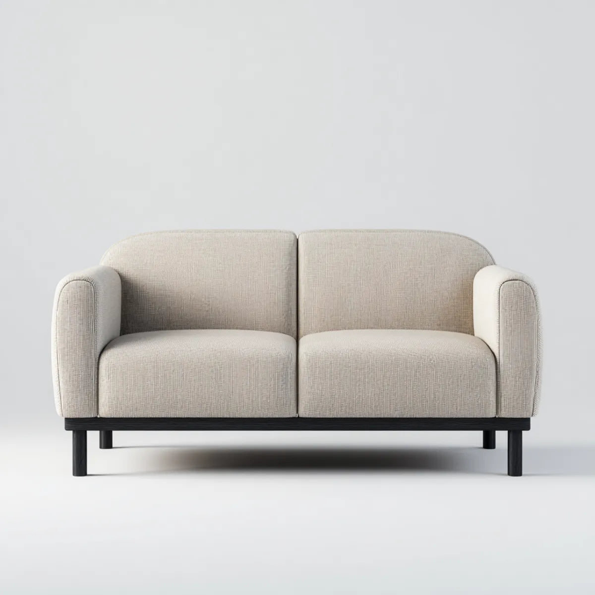 2-Sitzer Sofa Beige 150 x 82 x 78 cm Polyester Rechteckig